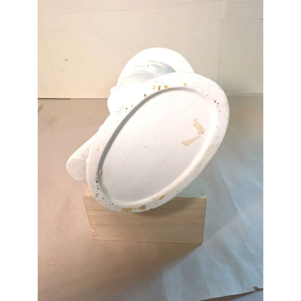 Vintage Lady Head Vase White w/ Gold Accents Japan 6.5